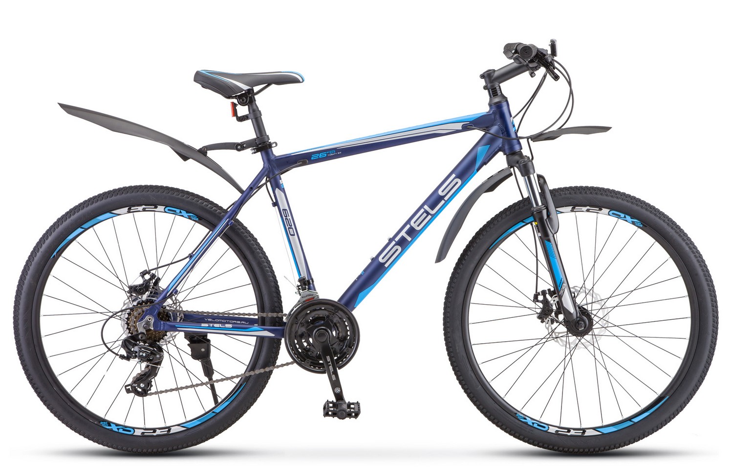 Велосипед 26" х 14"алюм 21-ск Stels Navigator-620 D темно-синий