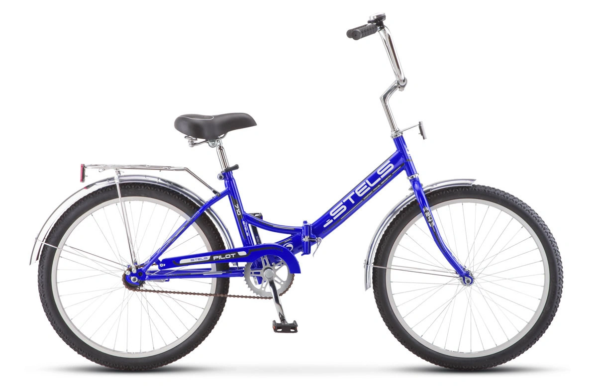 Велосипед 24" STELS Navigator-450 MD (13" Синий/неоновый_зелёный), арт. V030
