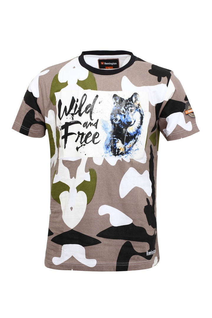 Футболка Remingtone Mens Short Sleeve R-neck Tshirt AOP Camouflage Grey (2XL)